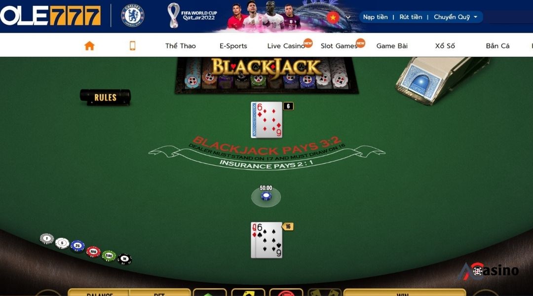 Blackjack trực tuyến top 1: OLE777 